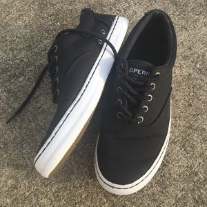 Black Sperry sneakers